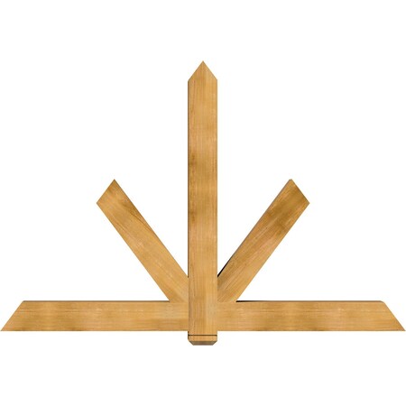 Ekena Millwork Kennewick Rough Sawn Timber Gable Bracket, Western Red Cedar, 84"W x 56"H x 6"D x 6"F, 16/12 Pitch GBW084X56X0606KEN00RWR